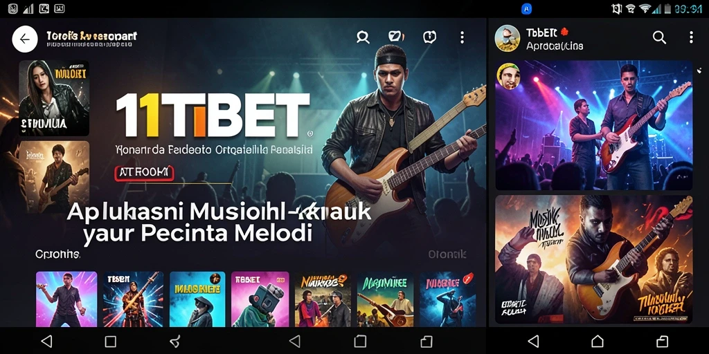 Screenshot utama 11TBET menampilkan aplikasi yang memudahkan penelusuran musik.