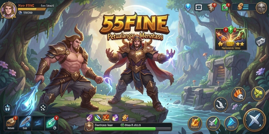 Gameplay seru dan visual menawan dalam 55FIVE.