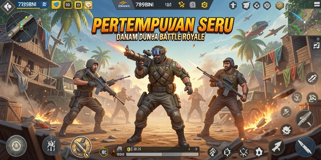 Tampilan seru gameplay Battle Royale di 789BNI.