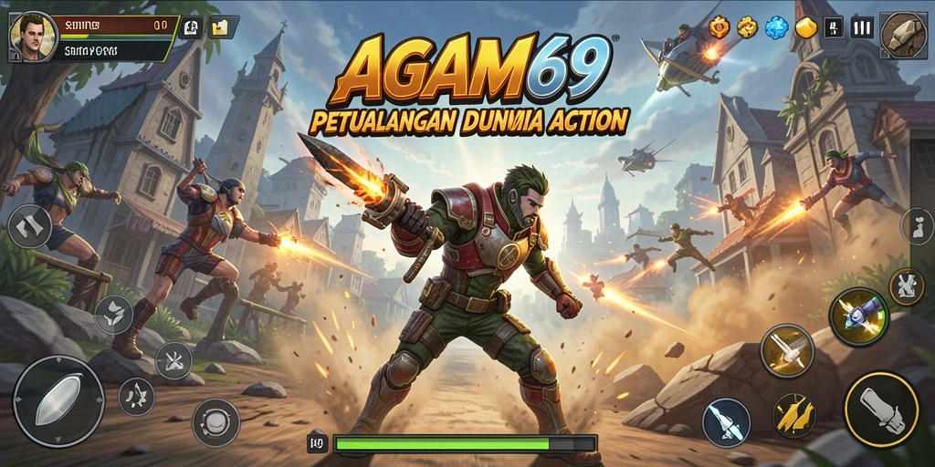 Tangkapan layar gameplay AGAM69 dengan aksi seru dan grafis menakjubkan.