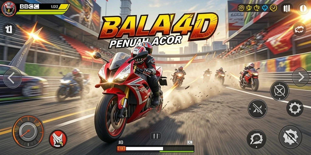 Tampilkan gameplay seru balapan motor di BBCA4D.