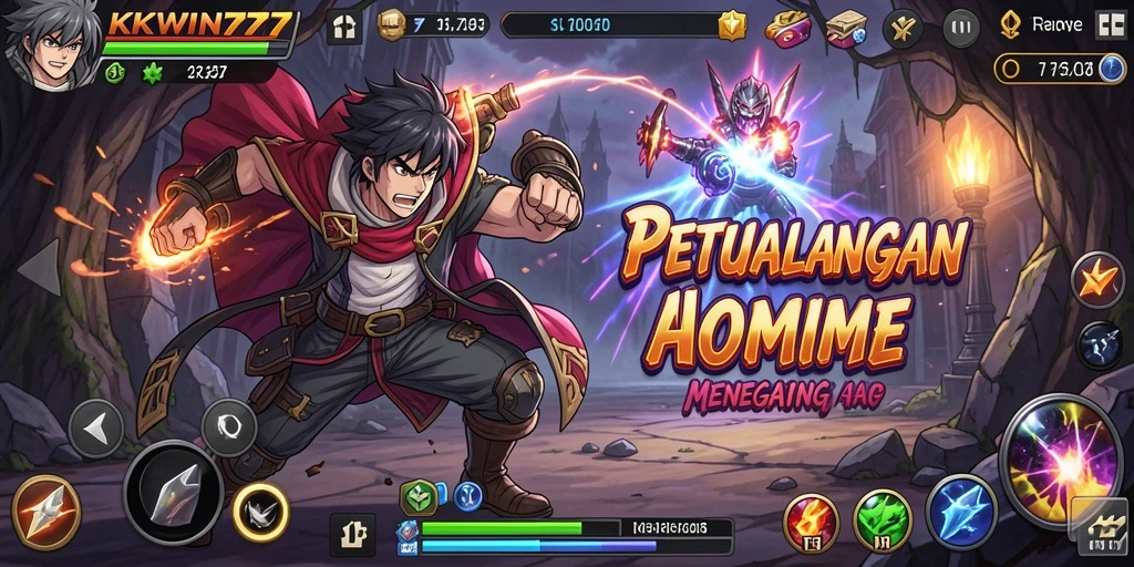 Screenshot gameplay KKWIN777 dengan karakter anime yang menakjubkan.