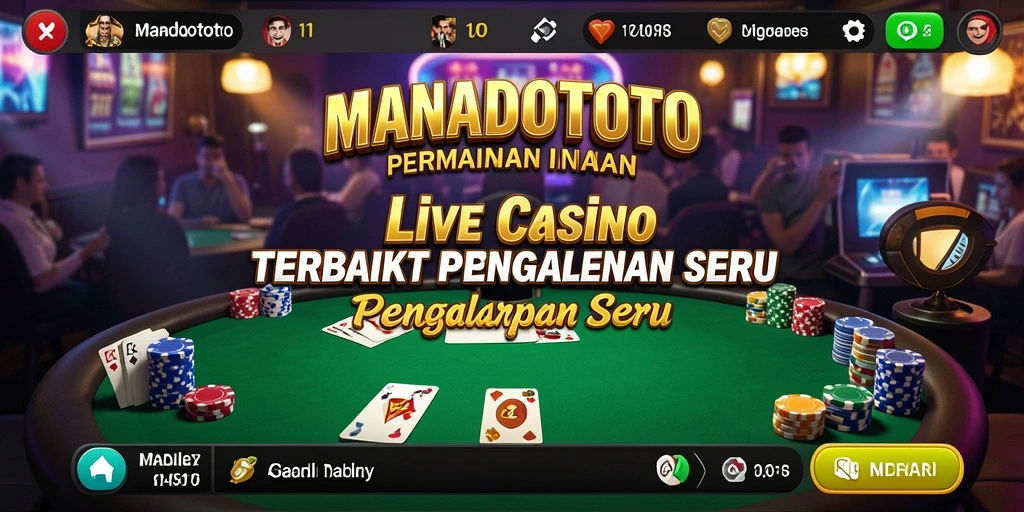 Screenshot gameplay Live Casino MANADOTOTO dengan dealer profesional.