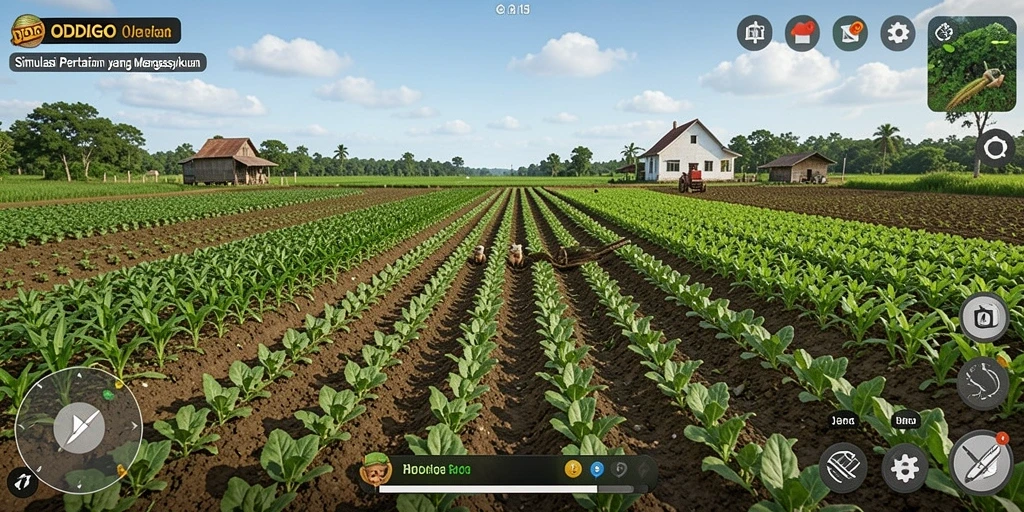 Tampilan gameplay pertanian yang menarik di ODDIGO.