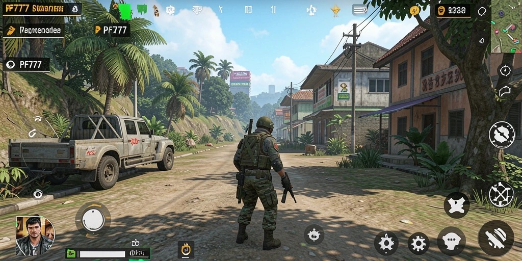 Screenshot utama PF777 menampilkan gameplay Simulation yang imersif.