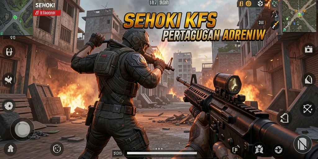 Gameplay menegangkan SEHOKI dengan aksi tembak-menembak intens.
