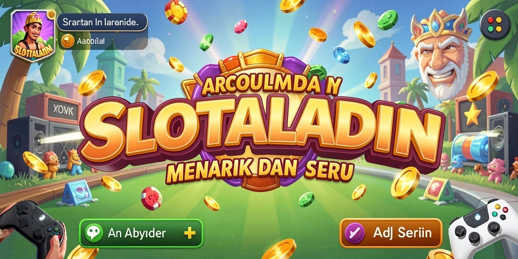 Tampilan gameplay SLOTALADIN yang mendebarkan dan penuh warna.