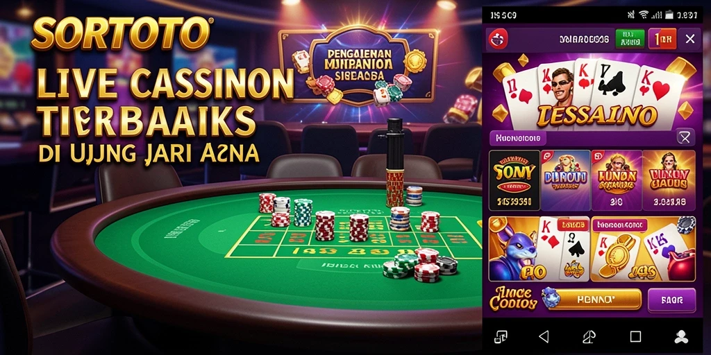 Screenshot SORTOTO menampilkan dealer profesional dan gameplay yang dinamis.