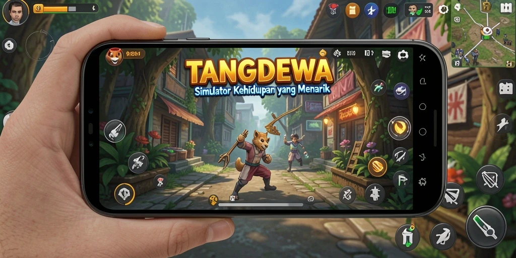 Tampilan gameplay TANGANDEWA yang interaktif dan mendebarkan.
