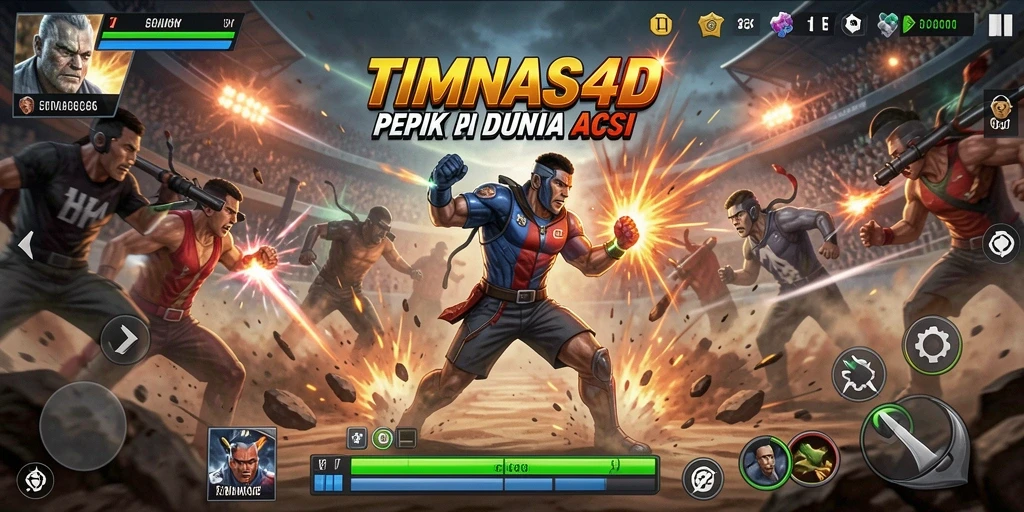 Tampilan aksi mendebarkan dalam gameplay TIMNAS4D.